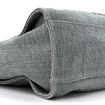 Chanel Woven Straw Raffia Large Deauville Tote Grey 10 of 14