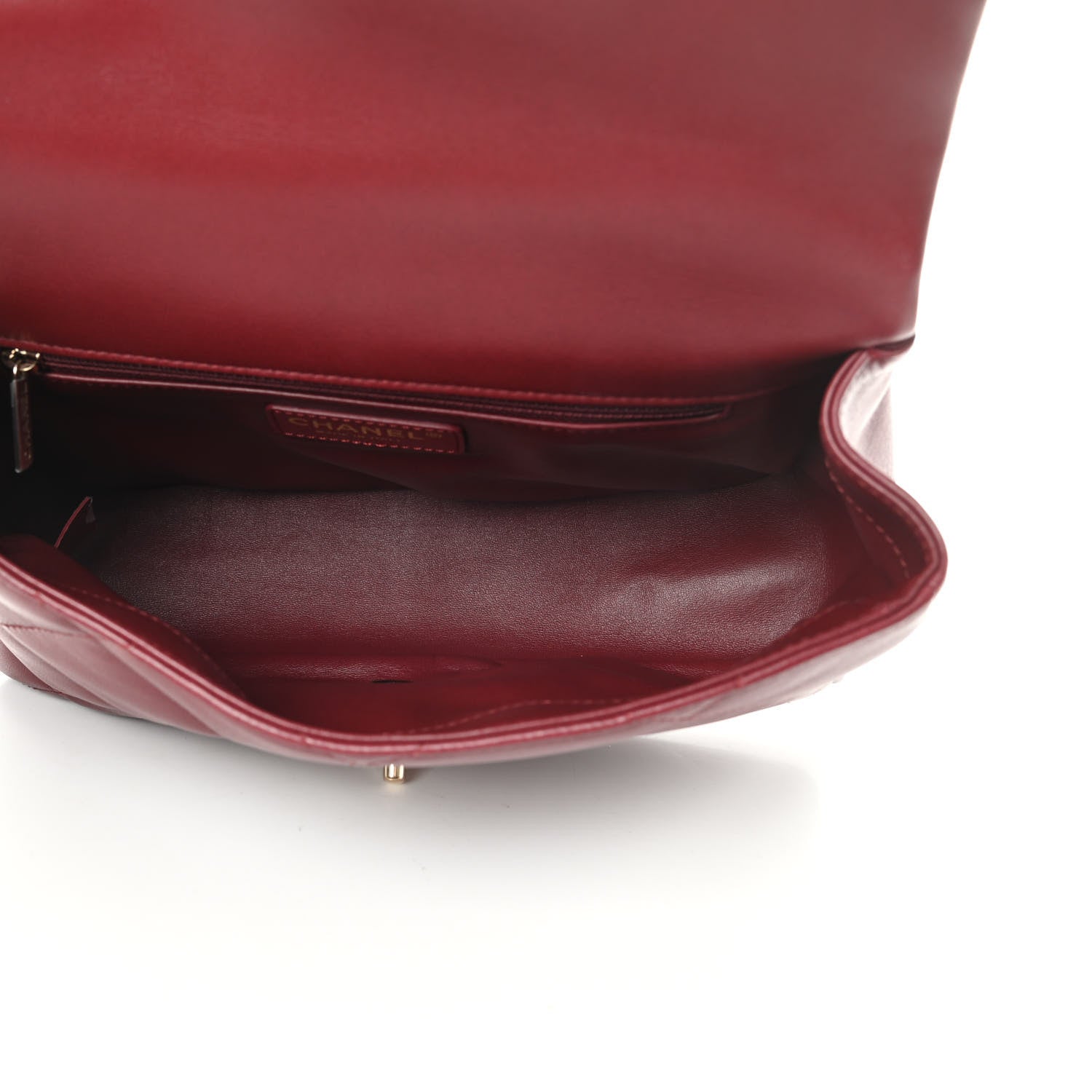 Chanel Lambskin Quilted Easy Carry Flap Burgundy 5 of 14