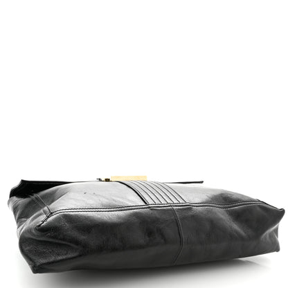 Fendi Vitello Acqua Maxi Baguette Shoulder Bag Black 4 of 10