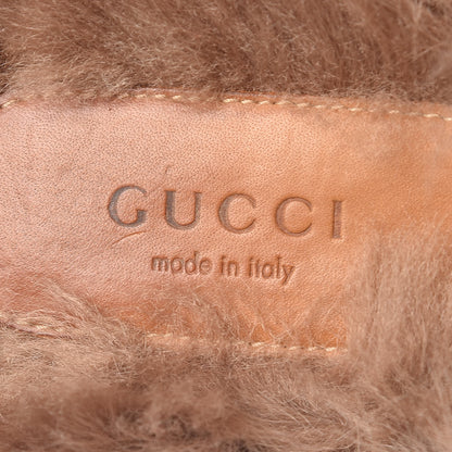 Gucci Velvet Fur Womens Princetown Slippers 37 Black 9 of 10