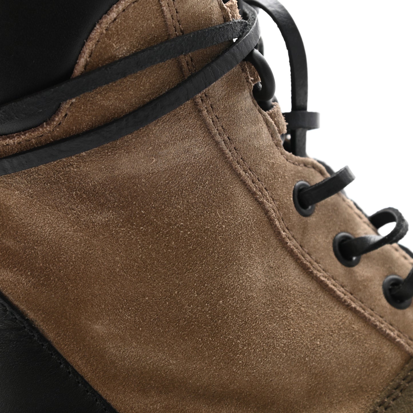 Suede Calfskin Monogram Laureate Platform Desert Boots 38 Taupe