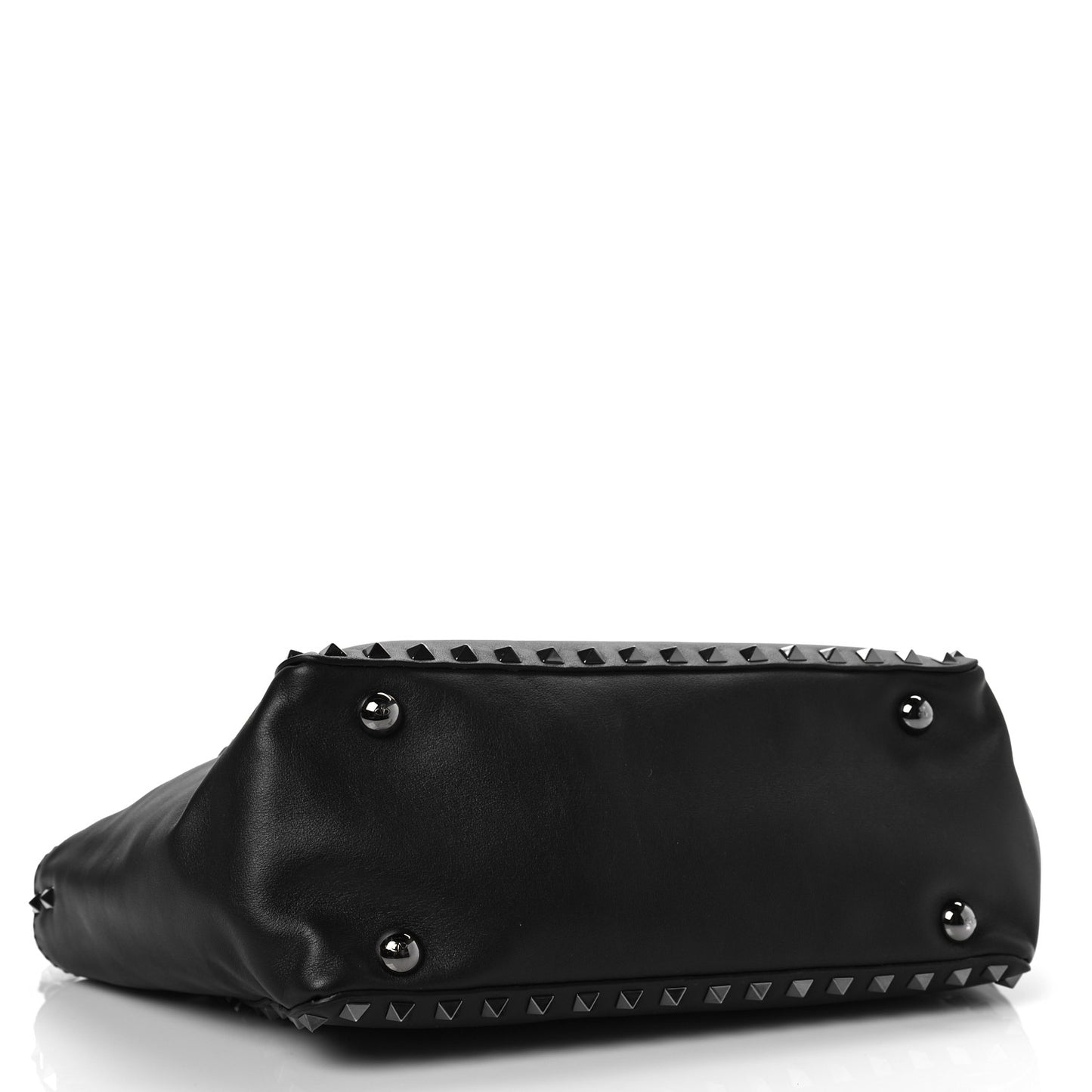 Vitello Small Rockstud Tote Black