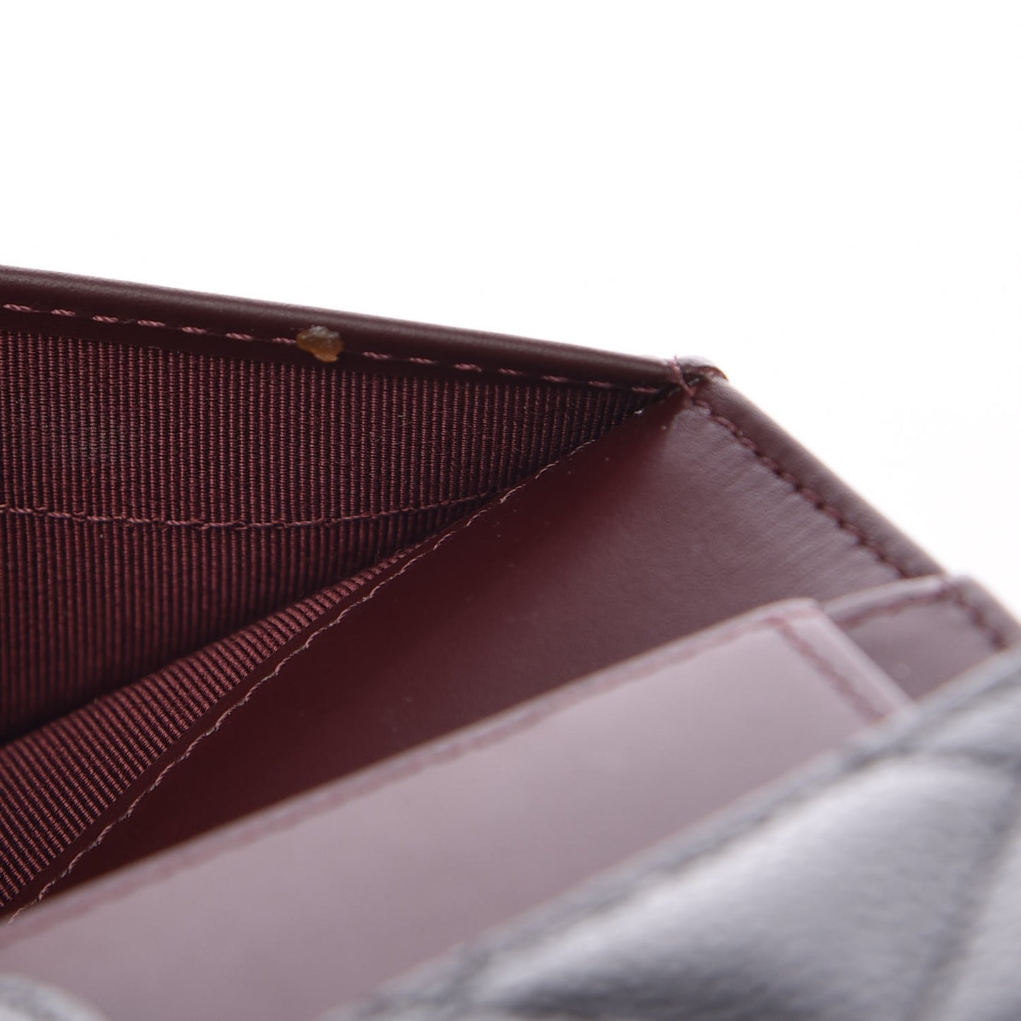 Caviar Quilted Long Flap Wallet Black