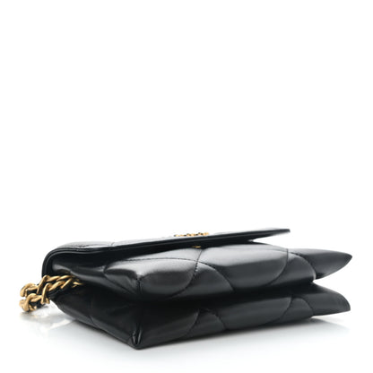 Chanel Lambskin Quilted Chanel 19 Flap Clutch Black 5 of 10