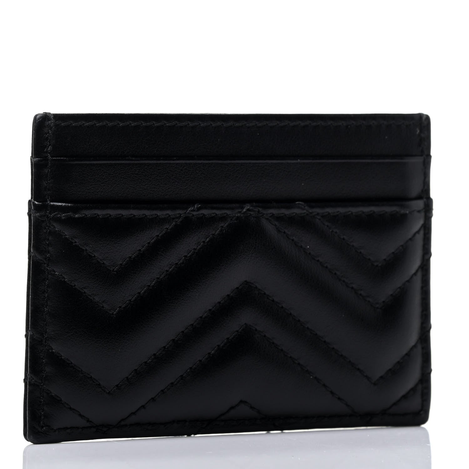 Gucci Calfskin Matelasse GG Marmont Card Holder Black 2 of 4