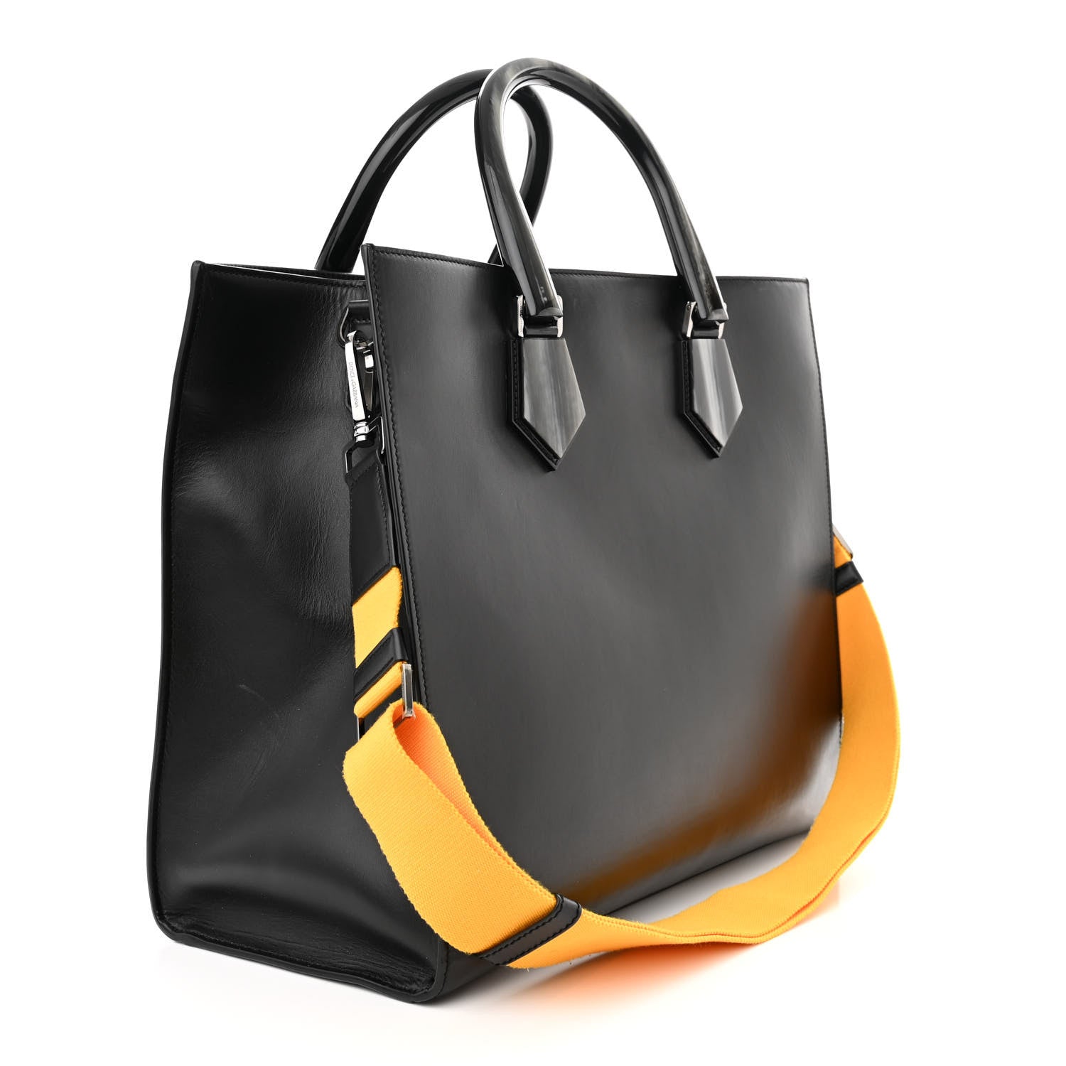 Dolce & Gabbana Calfskin Logo Tote Black 3 of 15