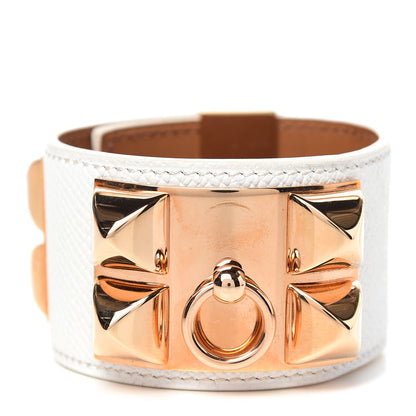 Hermes Epsom Collier de Chien CDC Bracelet T2 White 1 of 7