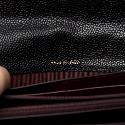 Chanel Caviar Quilted Large Gusset Flap Wallet Black 8 of 10
