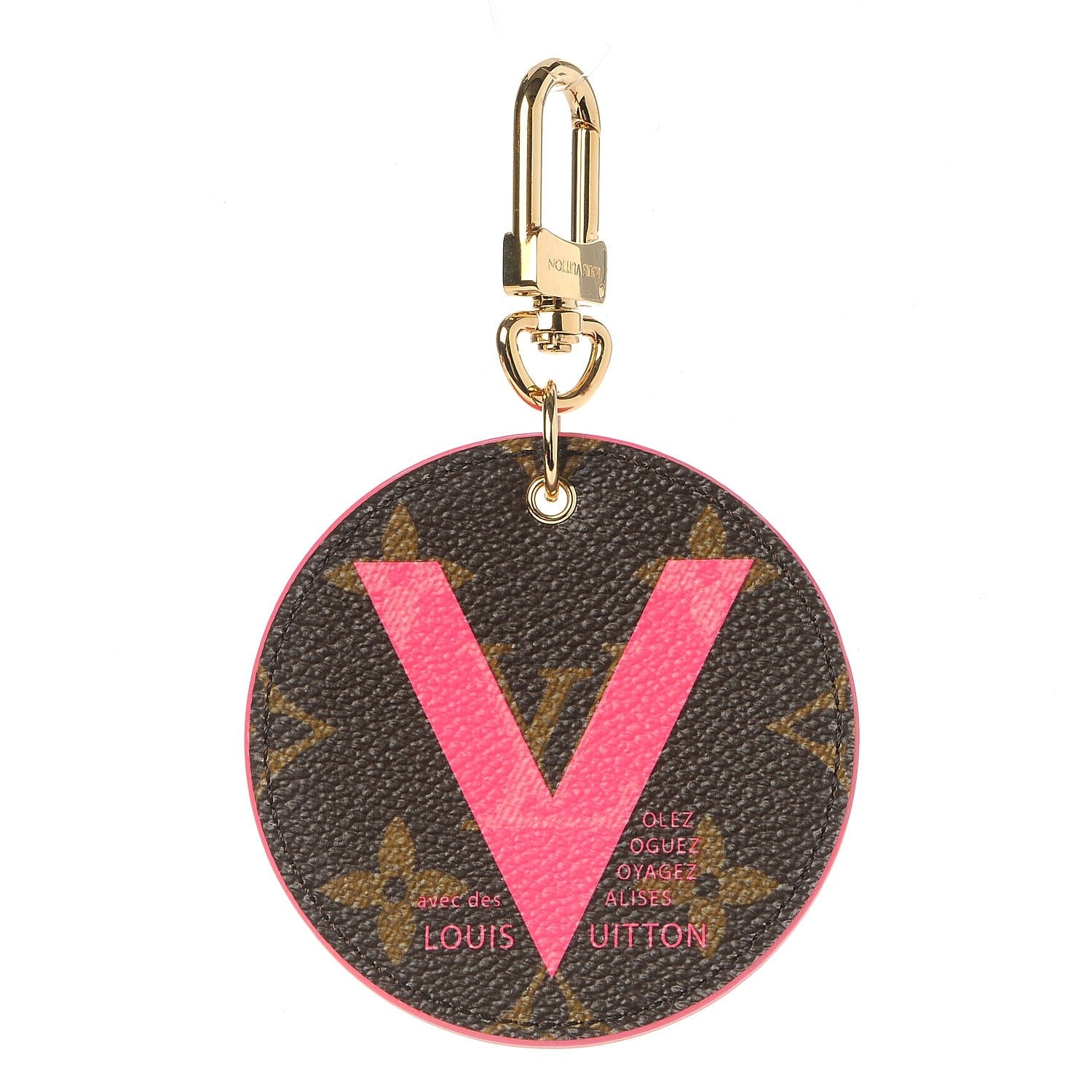 Louis Vuitton Monogram Illustre V Bag Charm Key Ring Grenade 1 of 5