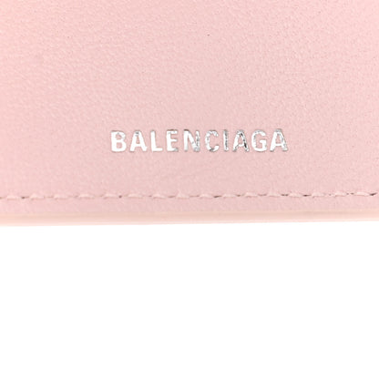 Balenciaga Flat Calfskin Logo Mini Cash Wallet Light Rose Black 6 of 8