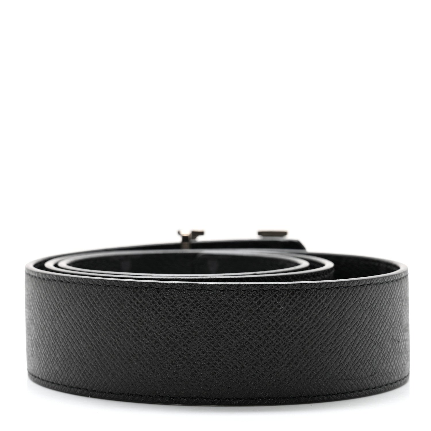 Louis Vuitton Monogram Eclipse Taigarama 40mm LV Initiales Reversible Belt 90 36 Black 3 of 8