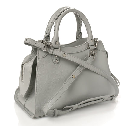 Balenciaga Grained Calfskin Neo Classic Silver Hardware S City Light Grey 3 of 8