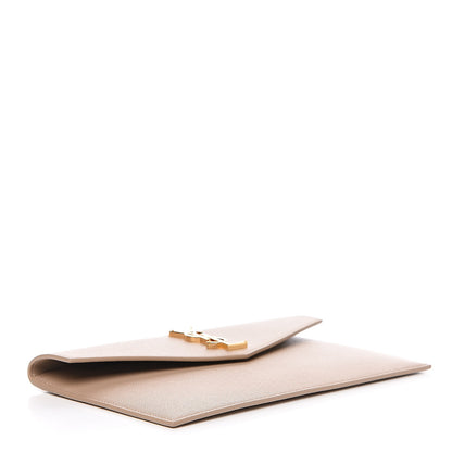 Saint Laurent Grain De Poudre Uptown Pouch Dark Beige 3 of 6