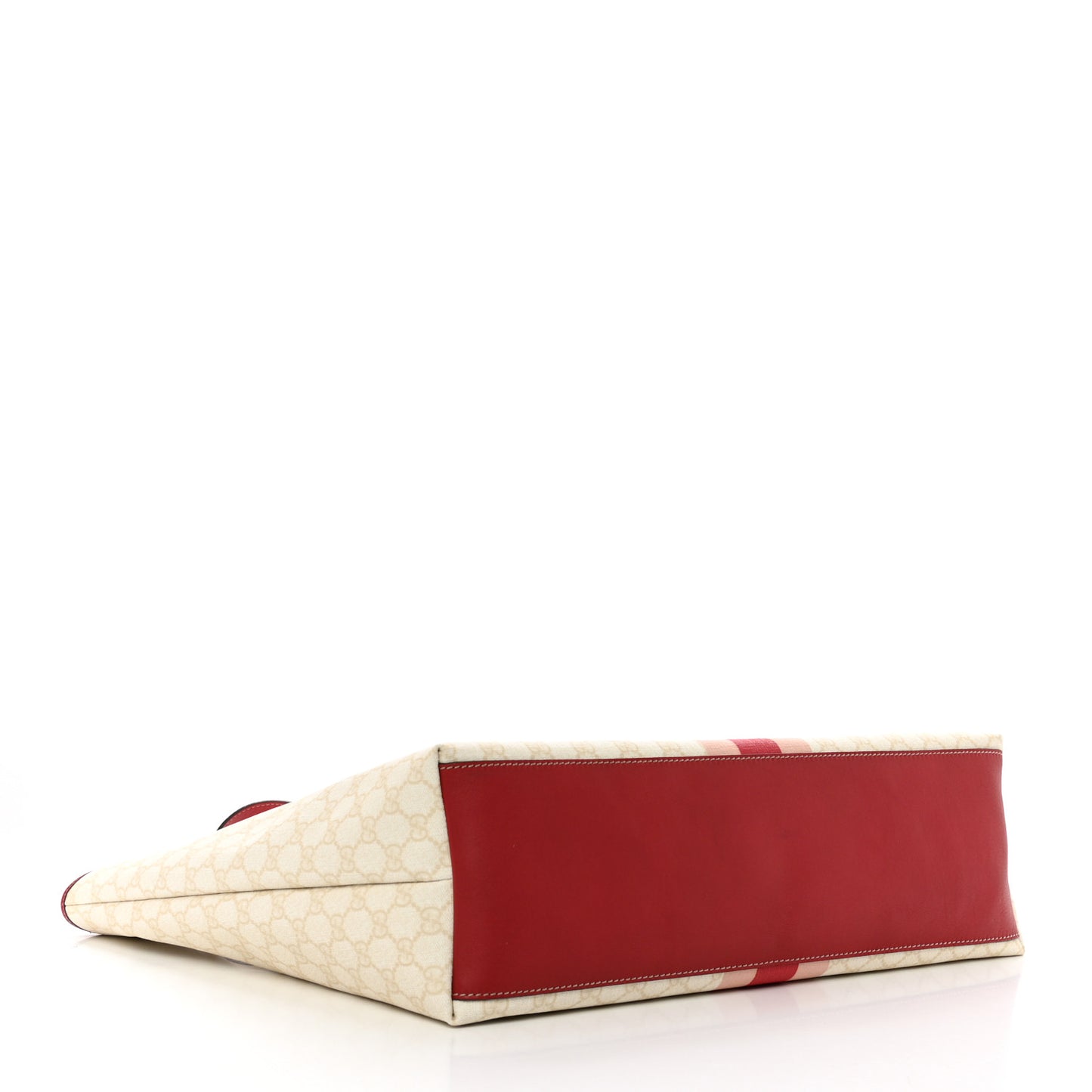 GG Plus Monogram Web Stripe Large Joy Tote Red