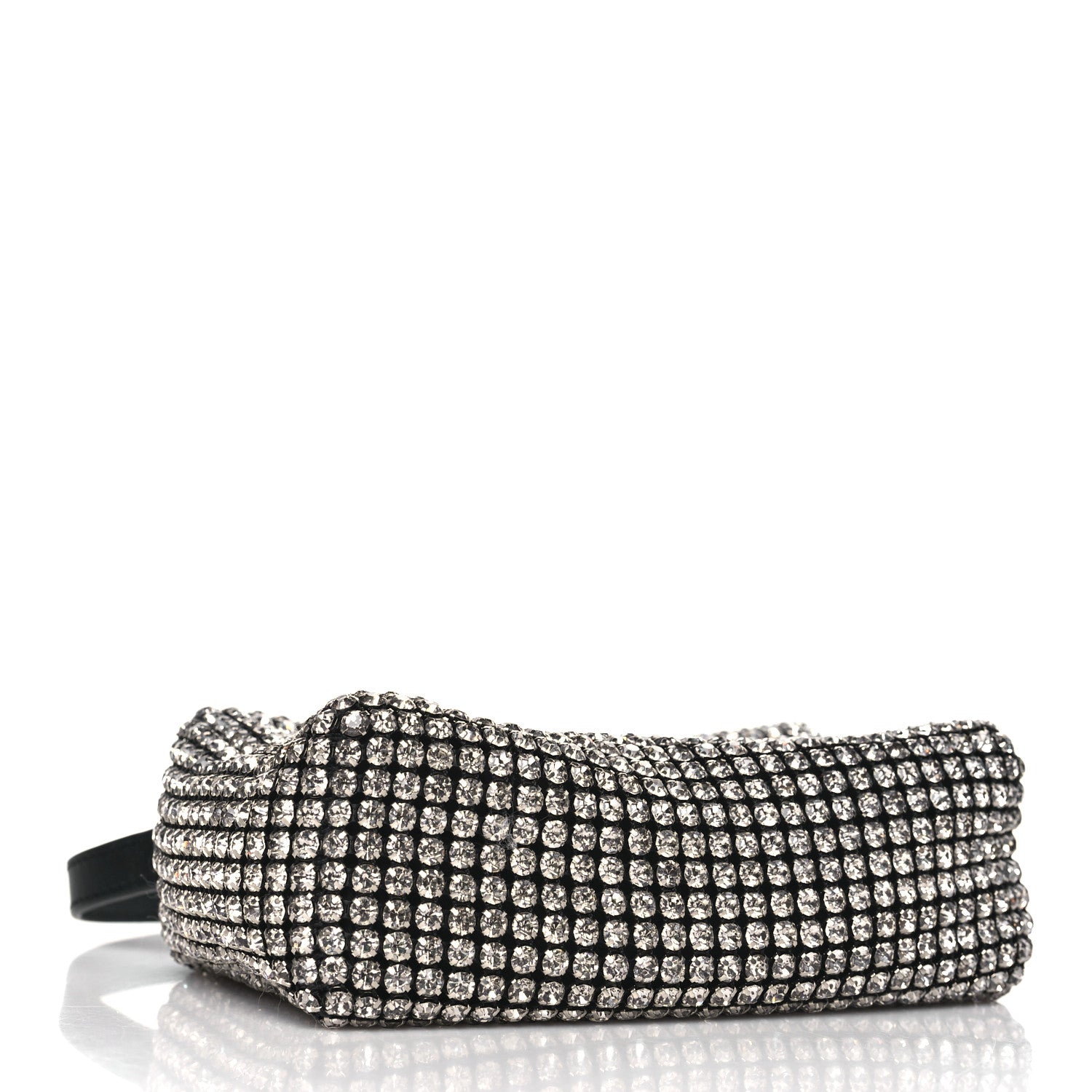 Alexander Wang ALEXANDER WANG Mesh Crystal Rhinestone Mini Heiress Pouch Black Silver 4 of 9