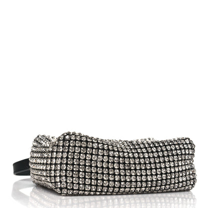 Alexander Wang ALEXANDER WANG Mesh Crystal Rhinestone Mini Heiress Pouch Black Silver 4 of 9