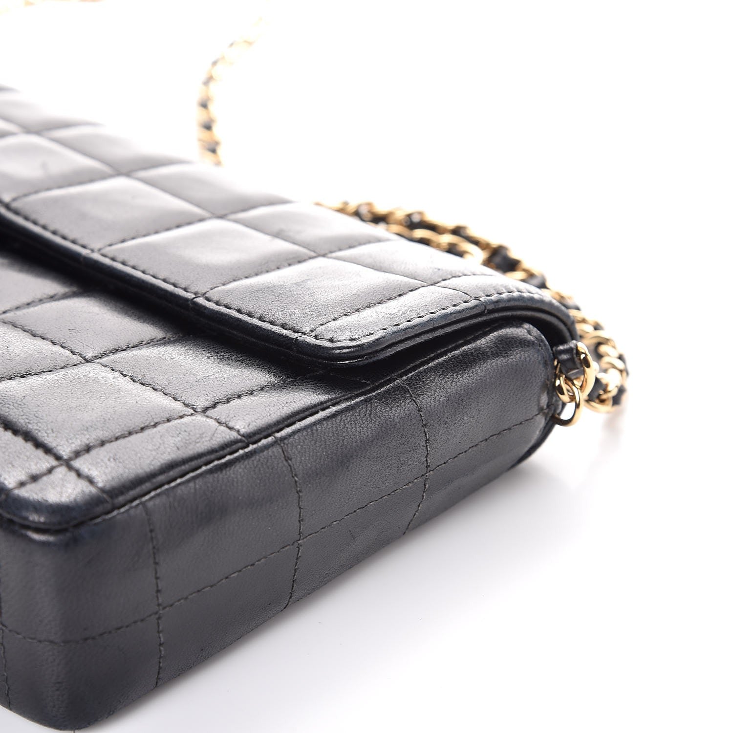 Chanel Lambskin East West Chocolate Bar Flap Black 14 of 15