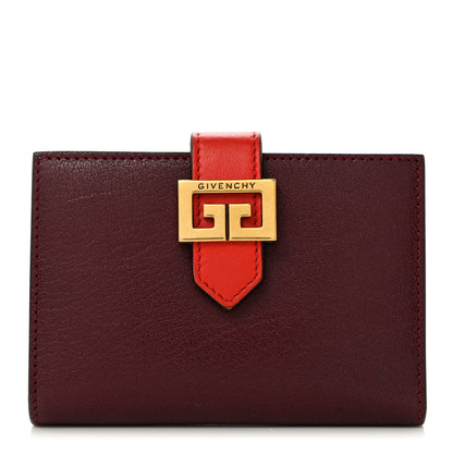 Givenchy Sugar Goatskin GV3 Wallet Bordeaux 1 of 9