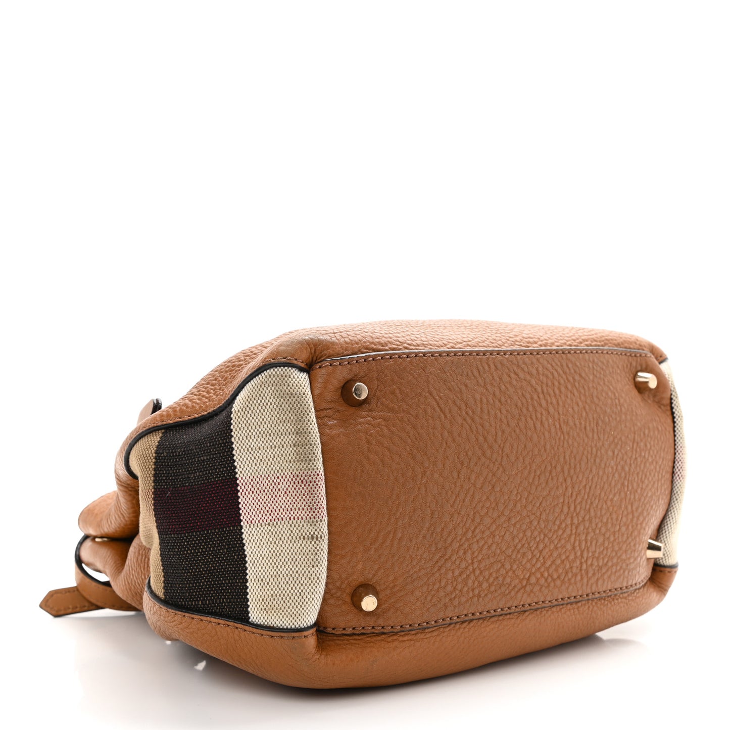 Grainy Calfskin House Check Small Maidstone Saddle Brown