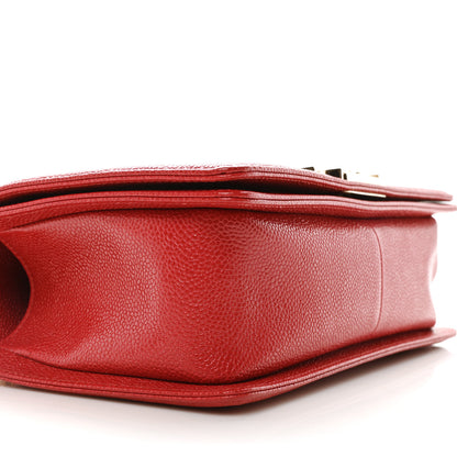 Chanel Caviar Quilted Medium Boy Flap Red 9 of 11