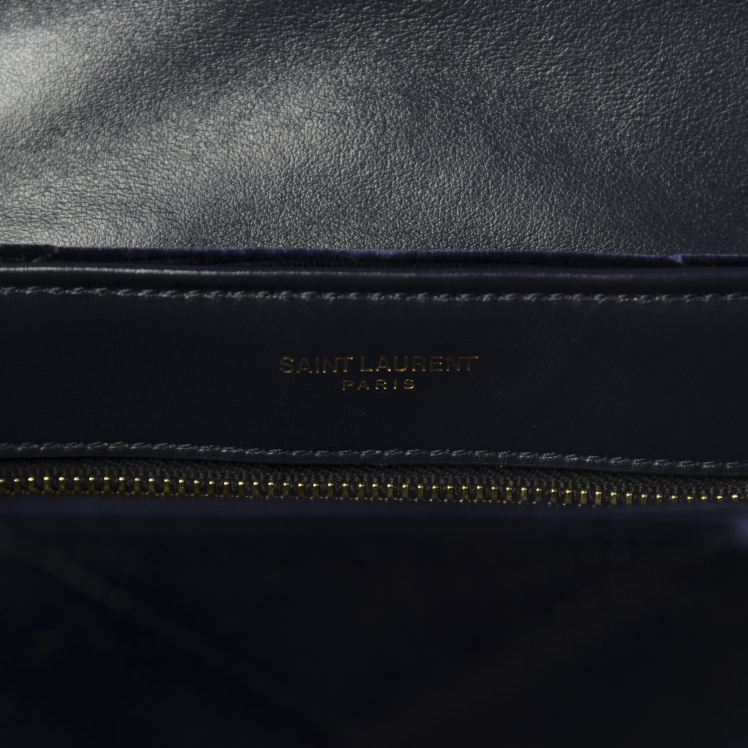 Saint Laurent Velvet Y Quilted Monogram Toy Loulou Crossbody Navy 9 of 11