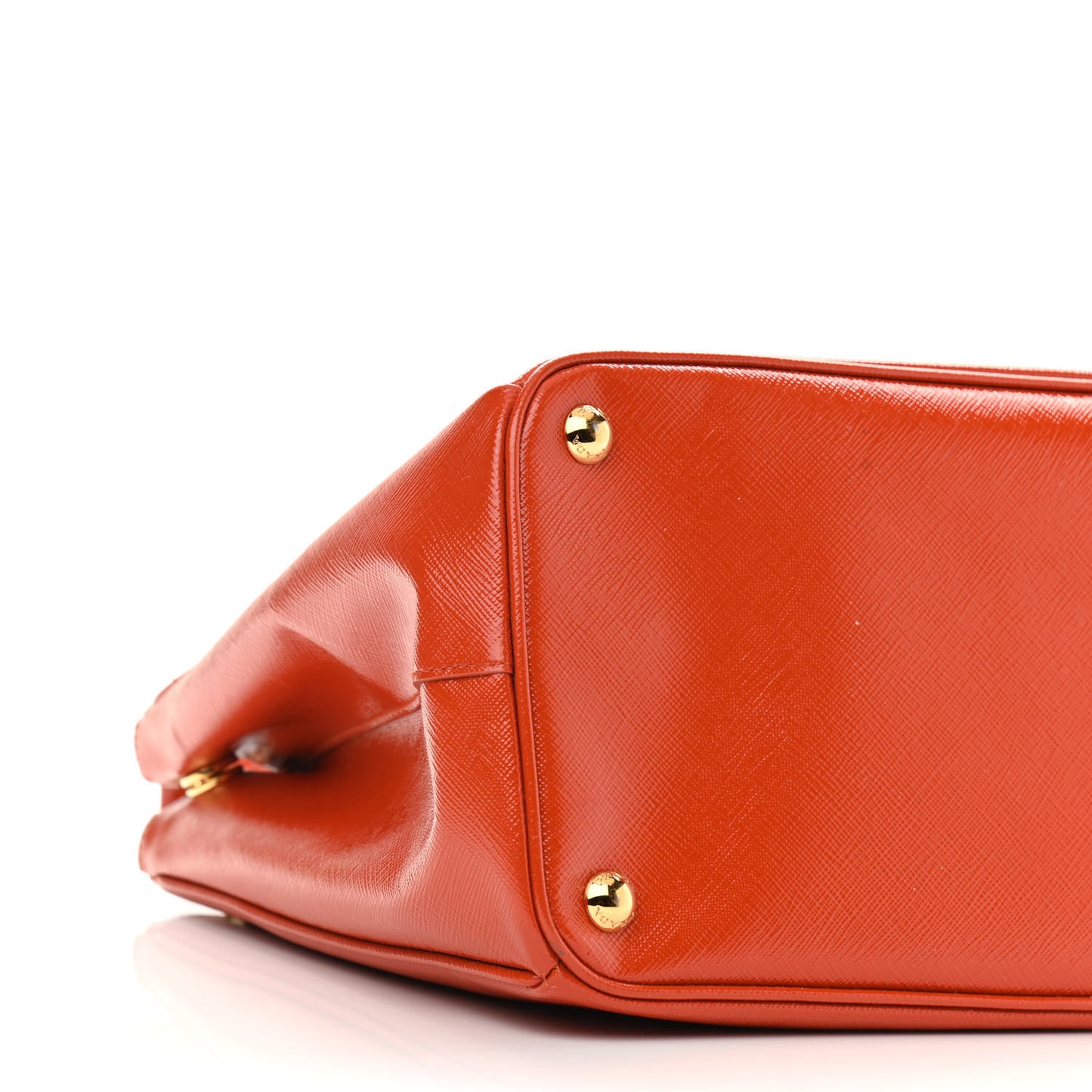 Saffiano Vernice Medium Galleria Double Zip Tote Arancio