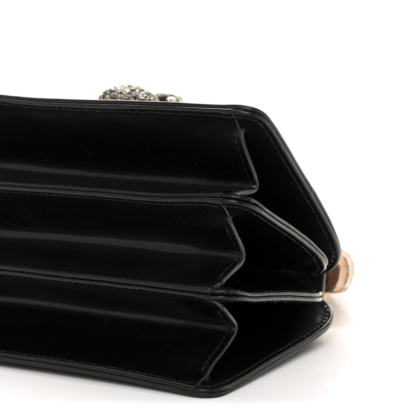 Calfskin Bamboo Mini Thiara Top Handle Bag Black