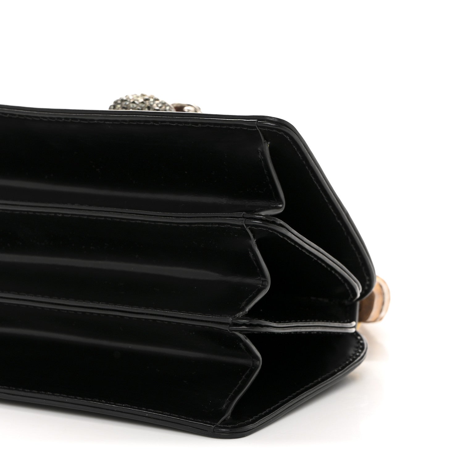 Gucci Calfskin Bamboo Mini Thiara Top Handle Bag Black 10 of 15