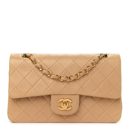 Chanel Lambskin Quilted Small Double Flap Beige 1 of 10