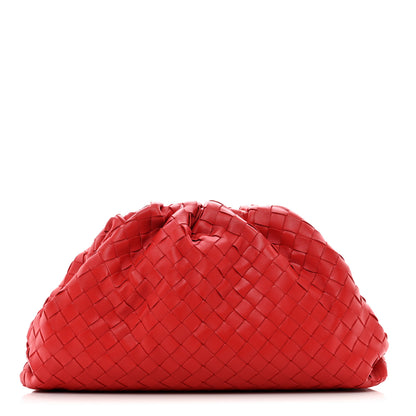 Bottega Veneta Nappa Maxi Intrecciato The Pouch Oversized Clutch Bright Red 1 of 9