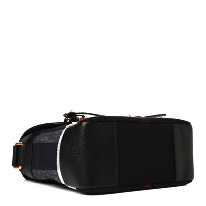 Burberry Canvas Mega Check Small Baildon Messenger Bag Navy 3 of 10