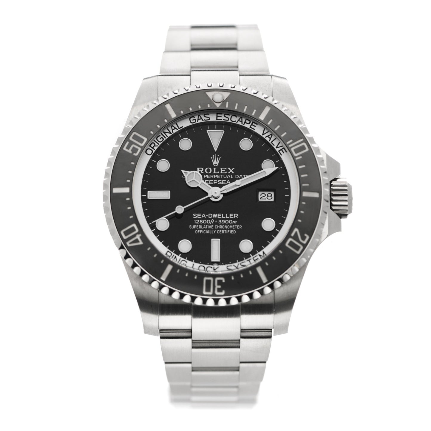 Stainless Steel 44mm Oyster Perpetual Date Sea-Dweller Deepsea Watch Black 126660