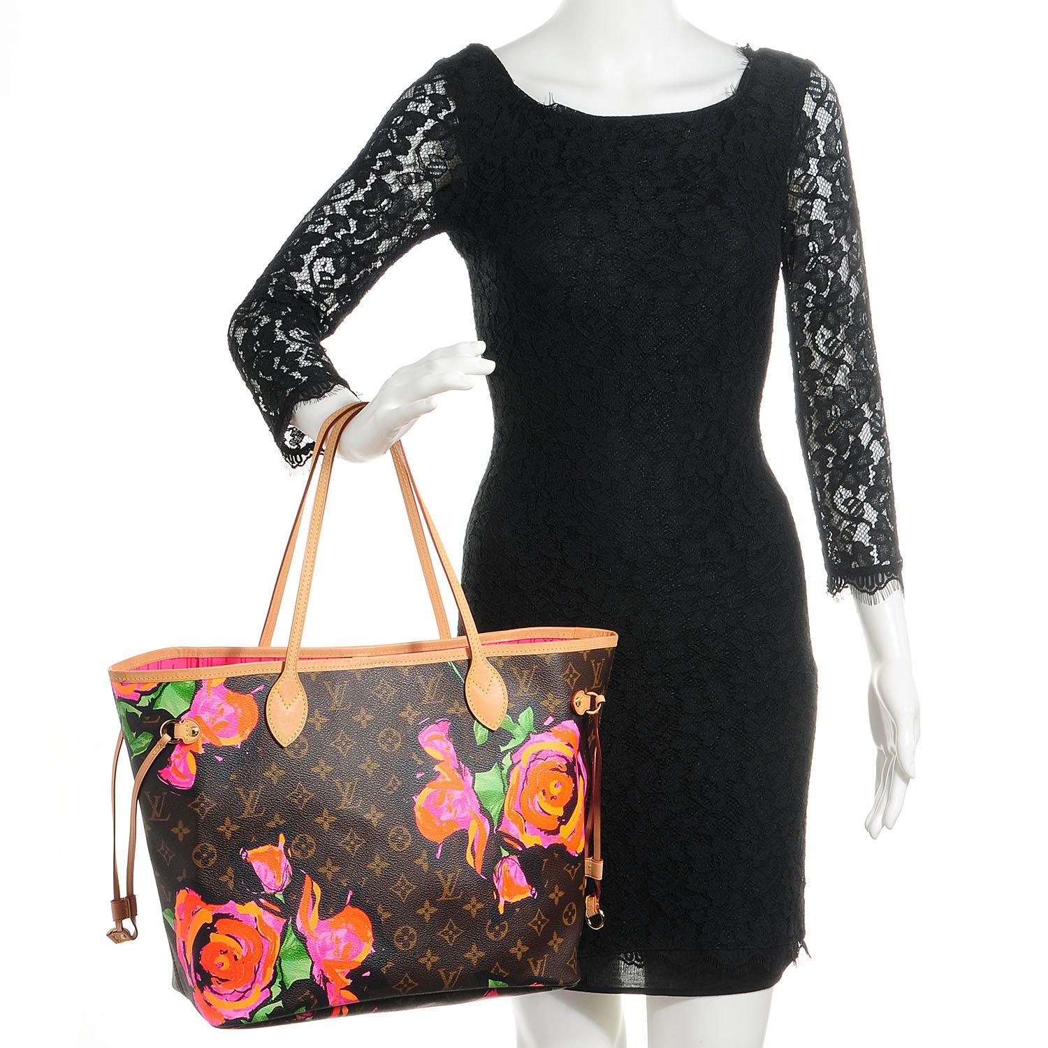 Louis Vuitton Monogram Roses Neverfull MM 2 of 7