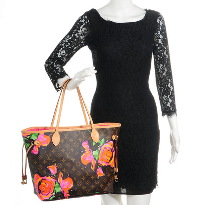 Louis Vuitton Monogram Roses Neverfull MM 2 of 7
