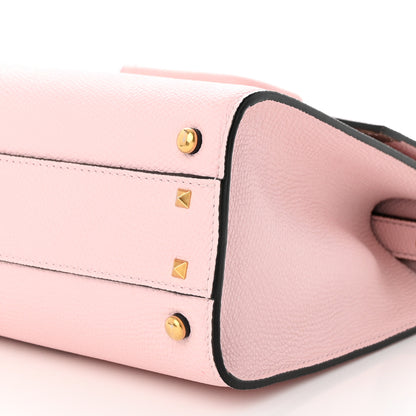 Valentino Garavani Grainy Calfskin Small VSling Top Handle Bag Rose Quartz 9 of 11