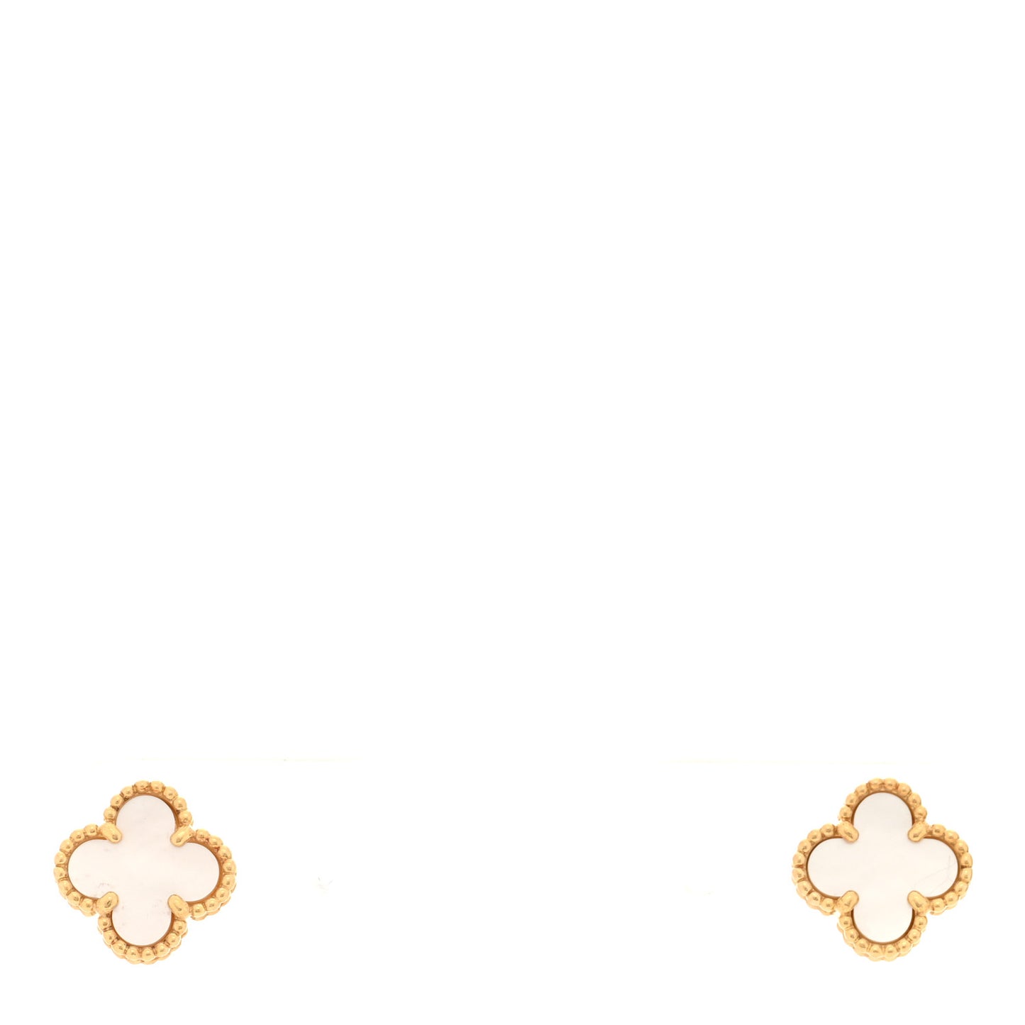 18K Yellow Gold Mother of Pearl Sweet Alhambra Earrings