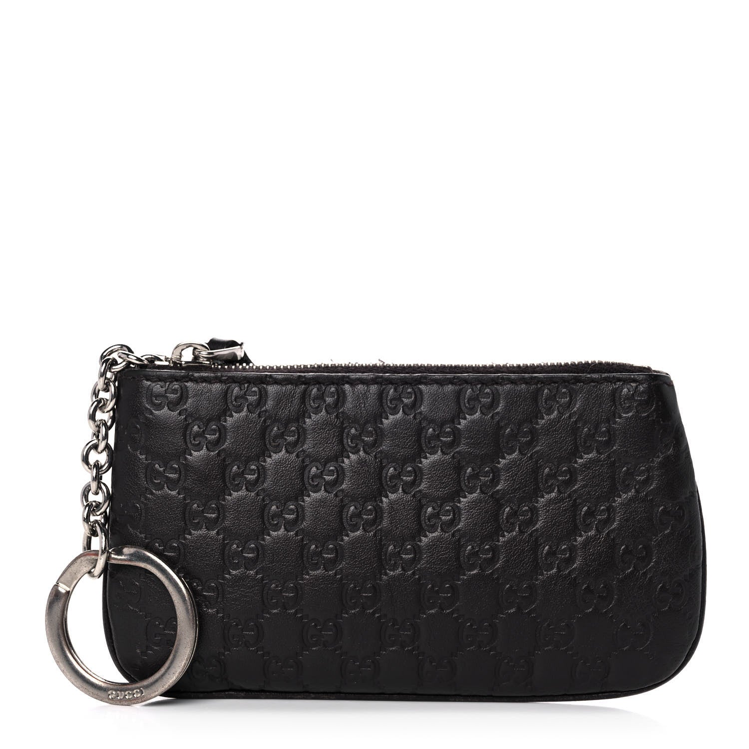 Gucci Microguccissima Key Ring Coin Case Black 1 of 12