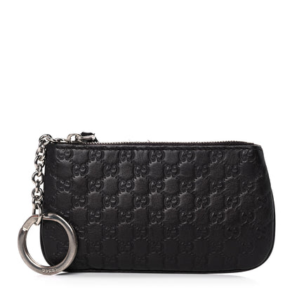 Gucci Microguccissima Key Ring Coin Case Black 1 of 12