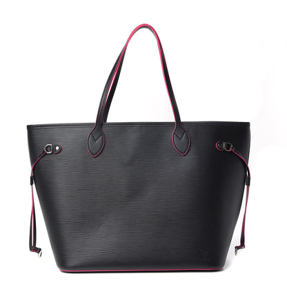 Louis Vuitton Epi Neverfull MM Black Hot Pink 1 of 8