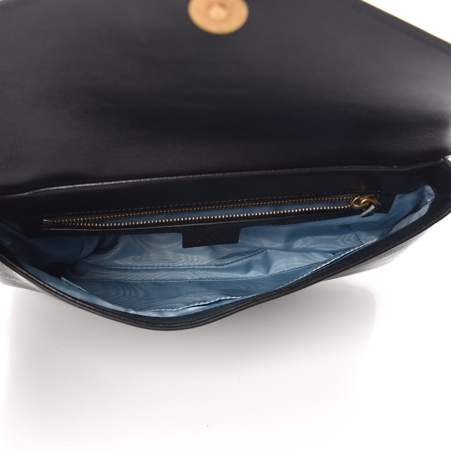 Calfskin Diagonal GG Medium Thiara Double Envelope Shoulder Bag Emerald Green Black