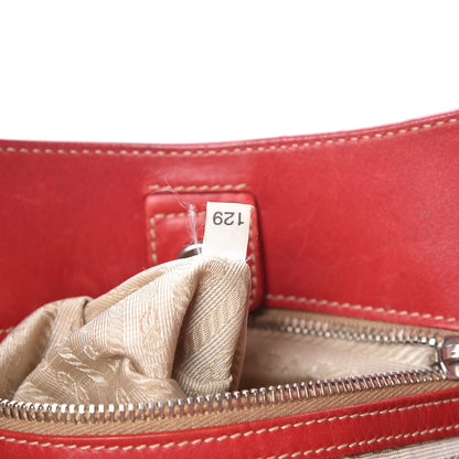 Prada Canvas Shoulder Bag Bag Red 8 of 23