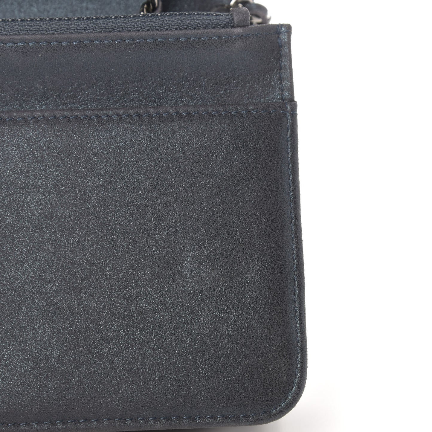 Crystal Quilted Wallet On Chain WOC Blue