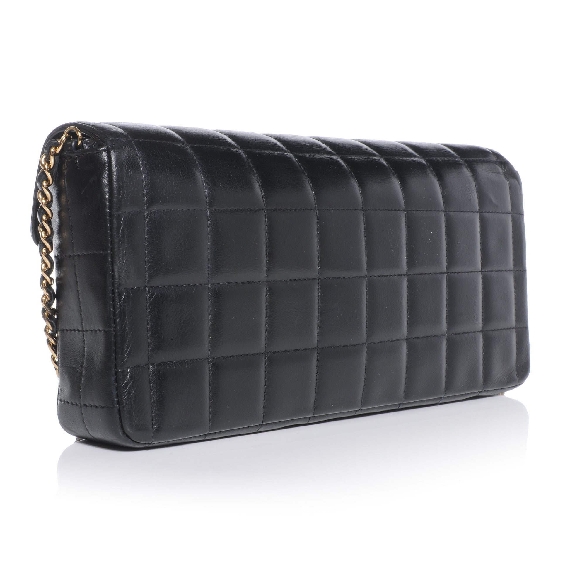 Chanel Lambskin East West Square Quilted Flap Black 4 of 10