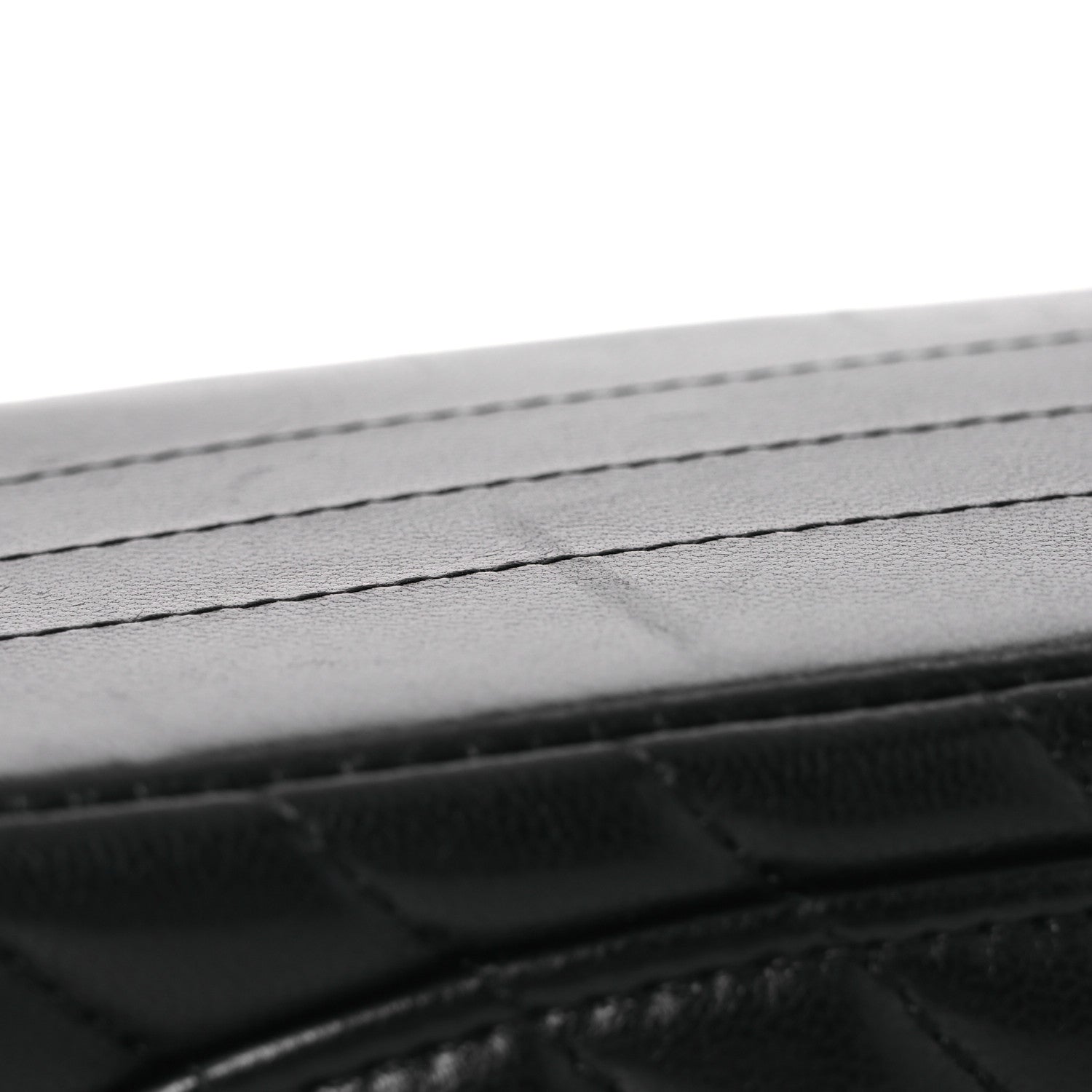 Chanel Lambskin Chevron Quilted Mini Square Flap Black 12 of 13