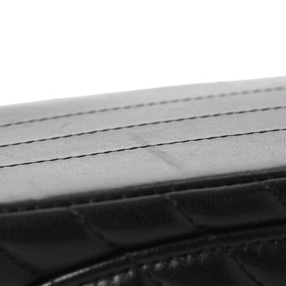 Chanel Lambskin Chevron Quilted Mini Square Flap Black 12 of 13