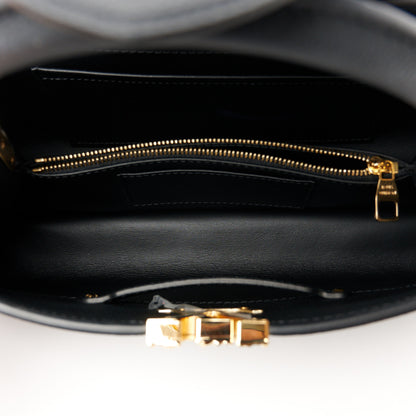 Louis Vuitton Taurillon LV Crush Capucines East West MM Black 5 of 9