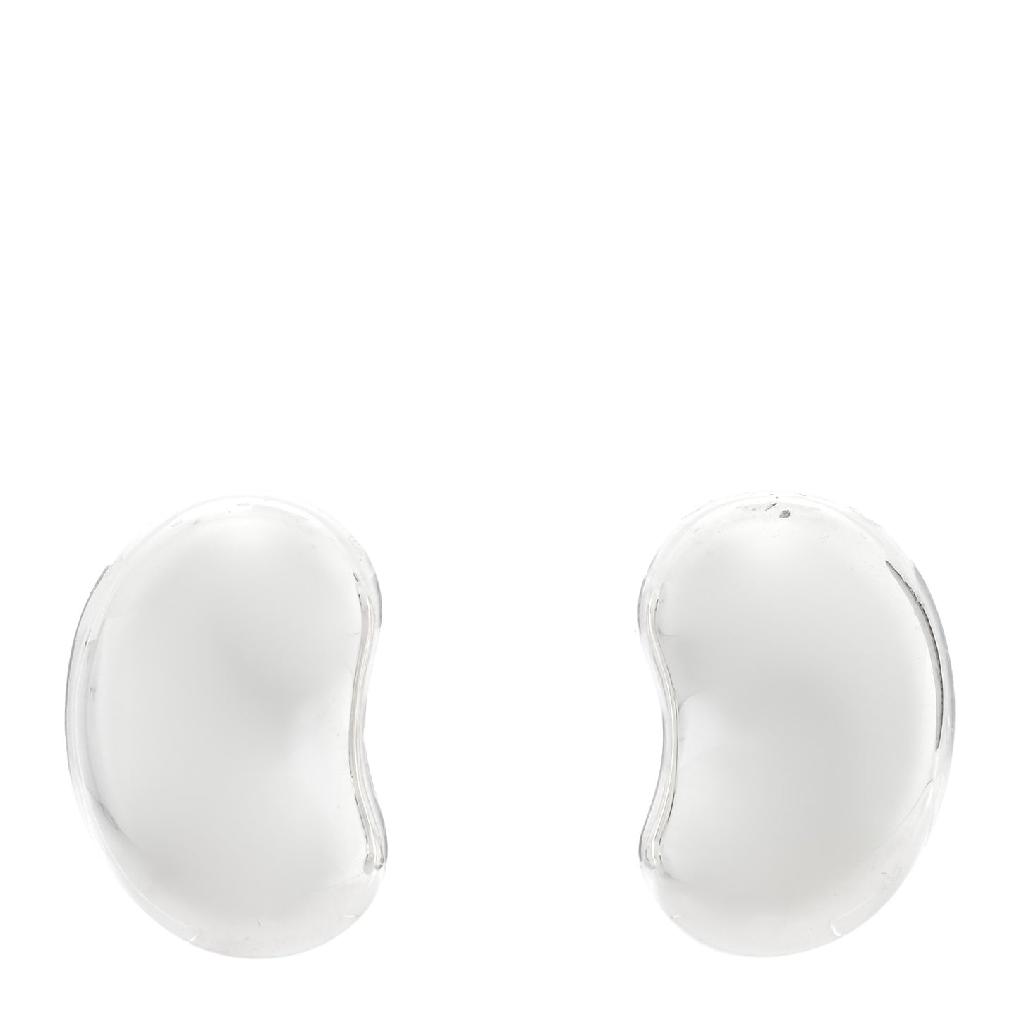 Sterling Silver 20mm Elsa Peretti Bean Clip-On Earrings