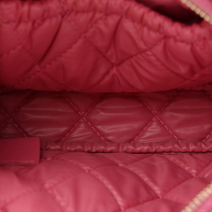 Chanel Caviar Quilted Small Curvy Pouch Cosmetic Case Pink 5 of 9