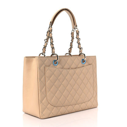 Chanel Caviar Quilted Grand Shopping Tote GST Beige Clair 3 of 9