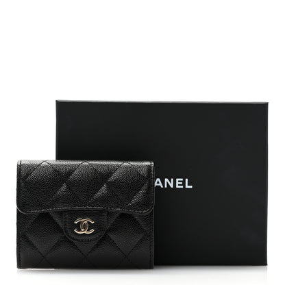 Chanel Caviar Quilted Flap Card Holder Wallet Black 9 of 9